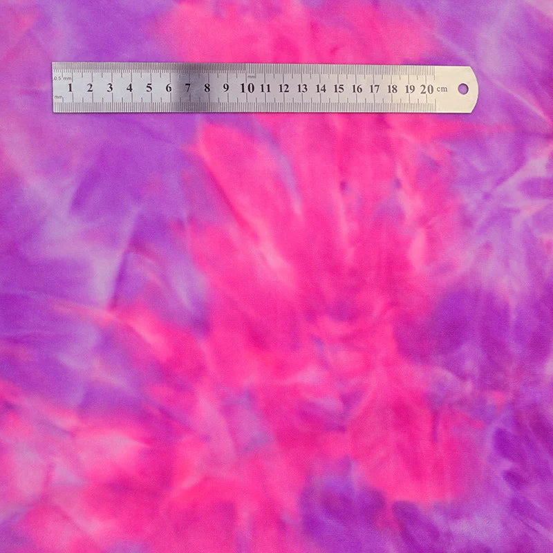 Stretch Rainbow Minky Fabric By The Yard | Gradient Colorful Printed Floral Minky Fabric | DIY Plushies Toys Clothing Material
