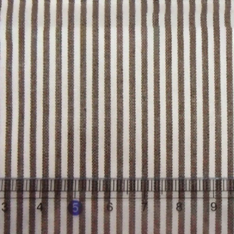 Striped Cotton Poplin Fabric By The Yard | Pinstripe Poplin Material | Poplin Dress Shirt Fabric