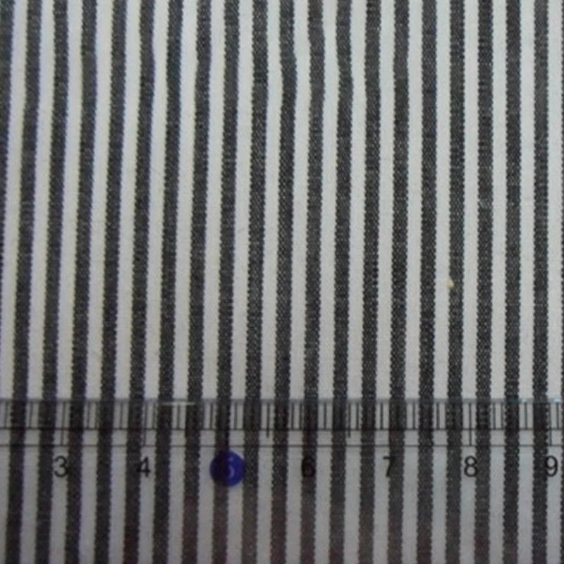 Striped Cotton Poplin Fabric By The Yard | Pinstripe Poplin Material | Poplin Dress Shirt Fabric