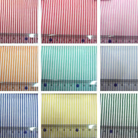 Striped Cotton Poplin Fabric By The Yard | Pinstripe Poplin Material | Poplin Dress Shirt Fabric