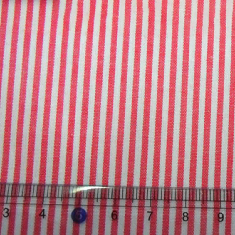 Striped Cotton Poplin Fabric By The Yard | Pinstripe Poplin Material | Poplin Dress Shirt Fabric