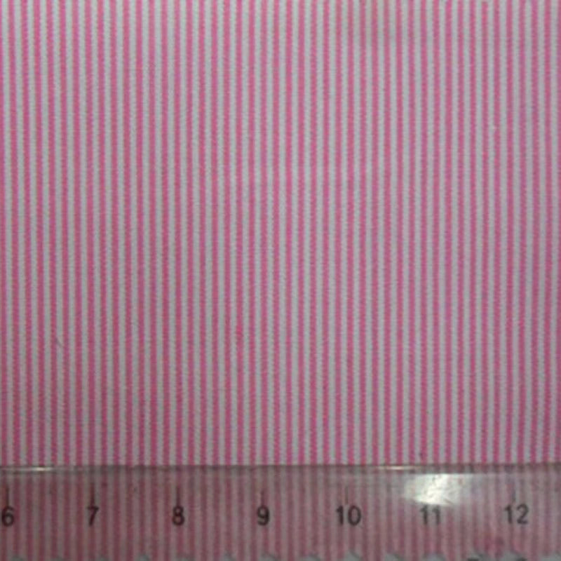 Pinstripe Cotton Poplin Fabric By The Yard | Striped Cotton Poplin Material | Dyed Woven poplin
