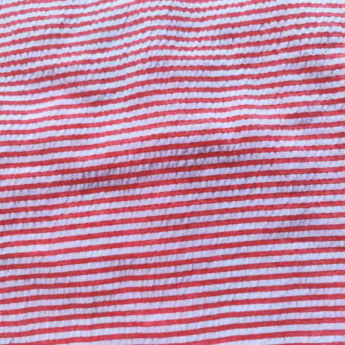Stripe Seersucker Fabric By The Yard | Colorful Striped Polyester Cotton Seersucker | Seersucker Material for Summer