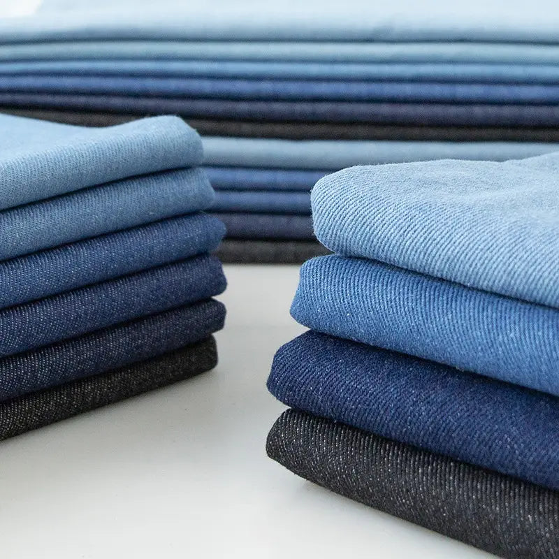 14.5oz Cotton Denim Fabric By The Yard|Heavy Jeans Fabric Swatch / light blue