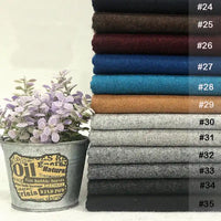 Wool Flannel Fabric By The Yard | Solid Plain Wool Polyester Flannelette Fabric | Cozy Fall Flannel Textile Material